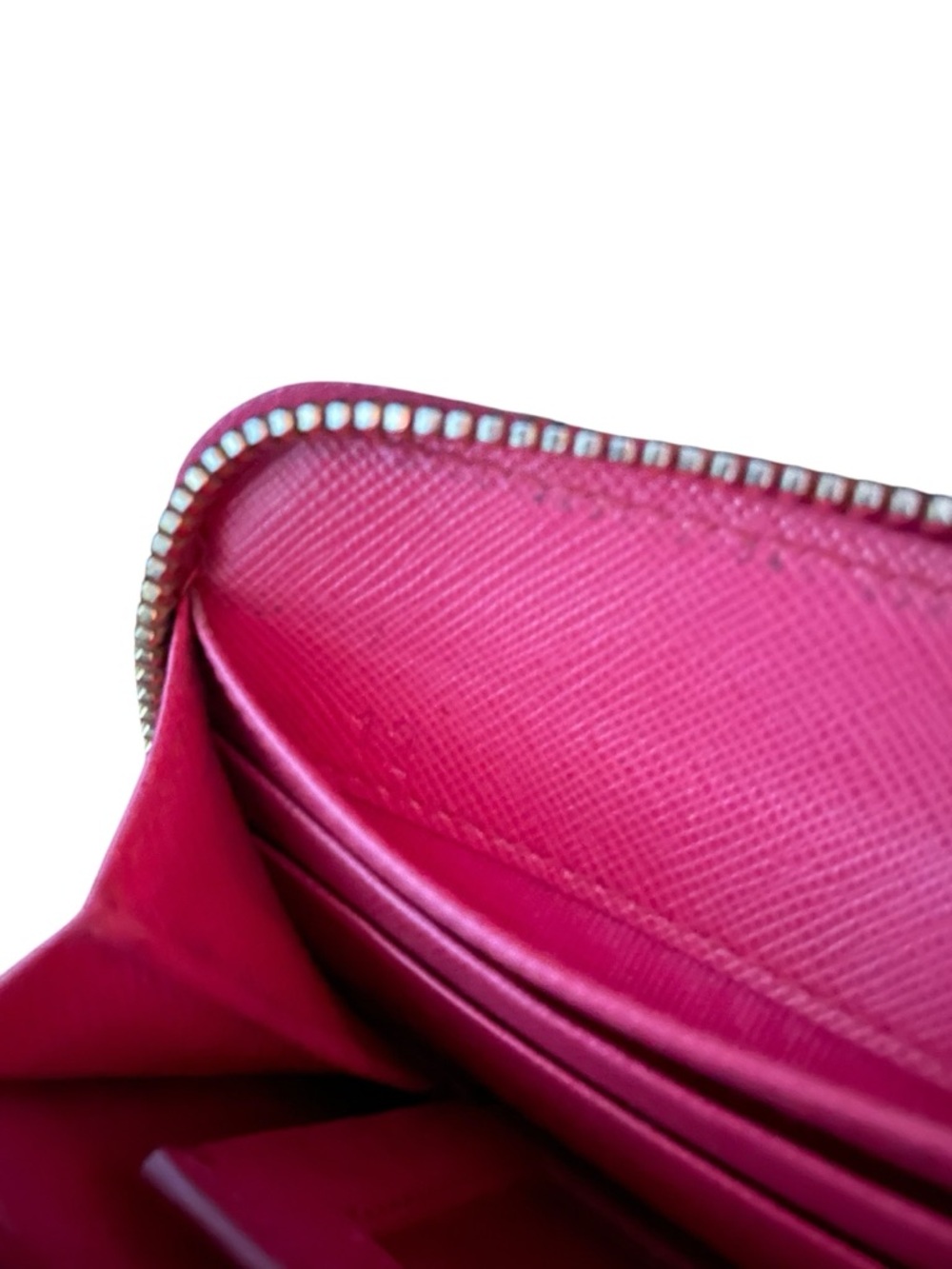 PRADA Pink Saffiano Leather Metal Flap Continental Wallet - Picture 11 of 11